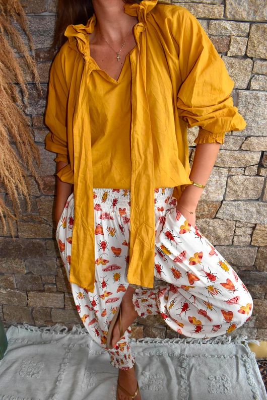 Larc Poet Blouse Mustard